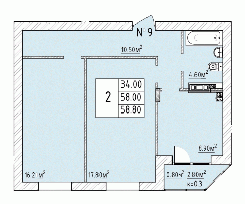 2-комнатная кв.